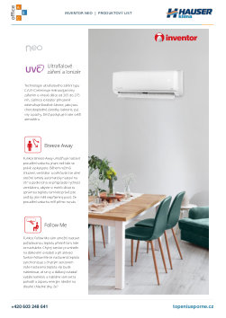 Náhled produktového listu Inventor NEO s logy ABC Office a HAUSER klima